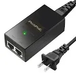 PoE Injector 48V Power Over Ethernet Adapter 10/100Mbps IEEE802.3af/at Compli...