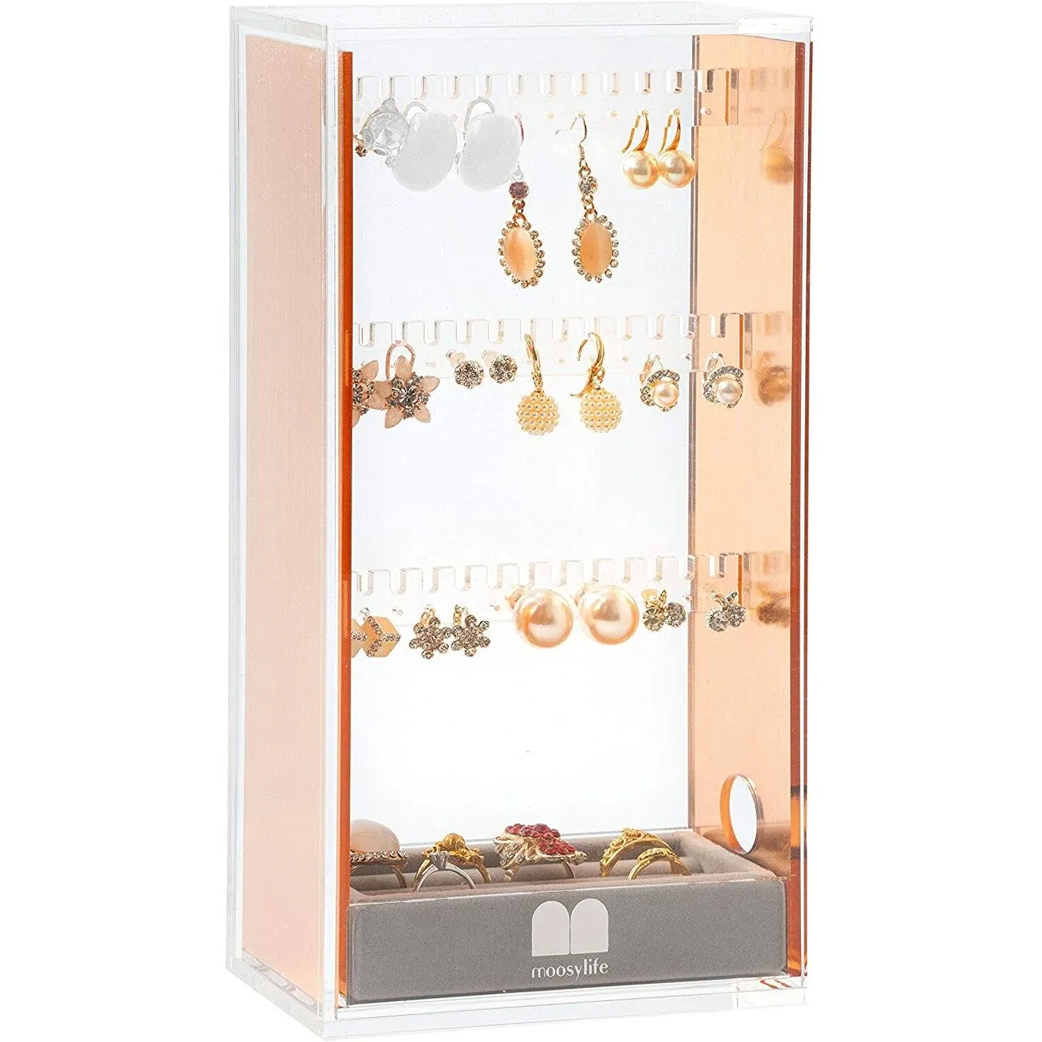 Moosy Life Moonlight Rose Gold Acrylic Earring Holder ML01