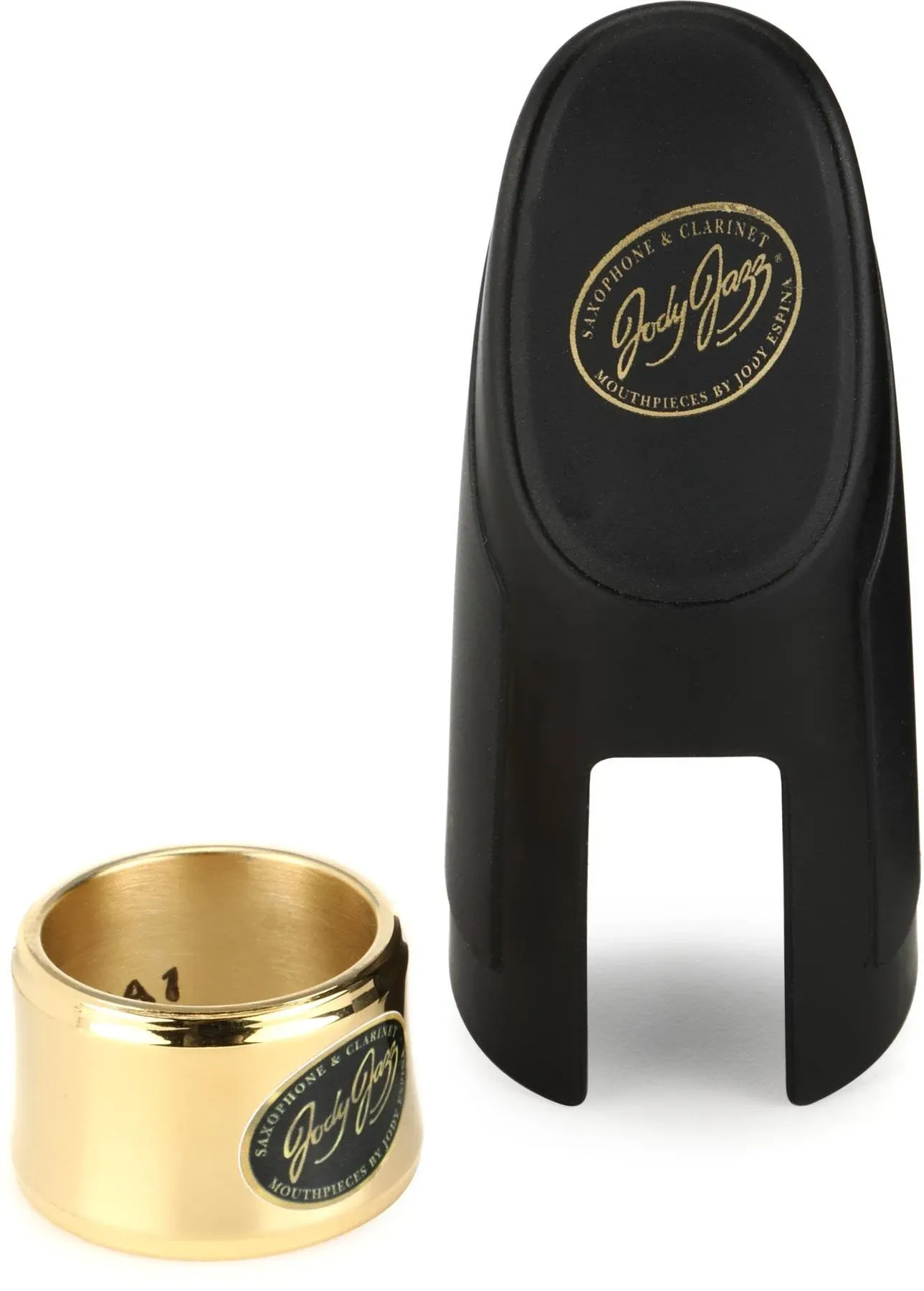 JodyJazz HRA1 Power Ring Ligature with Cap for Hard Rubber Alto Saxophone