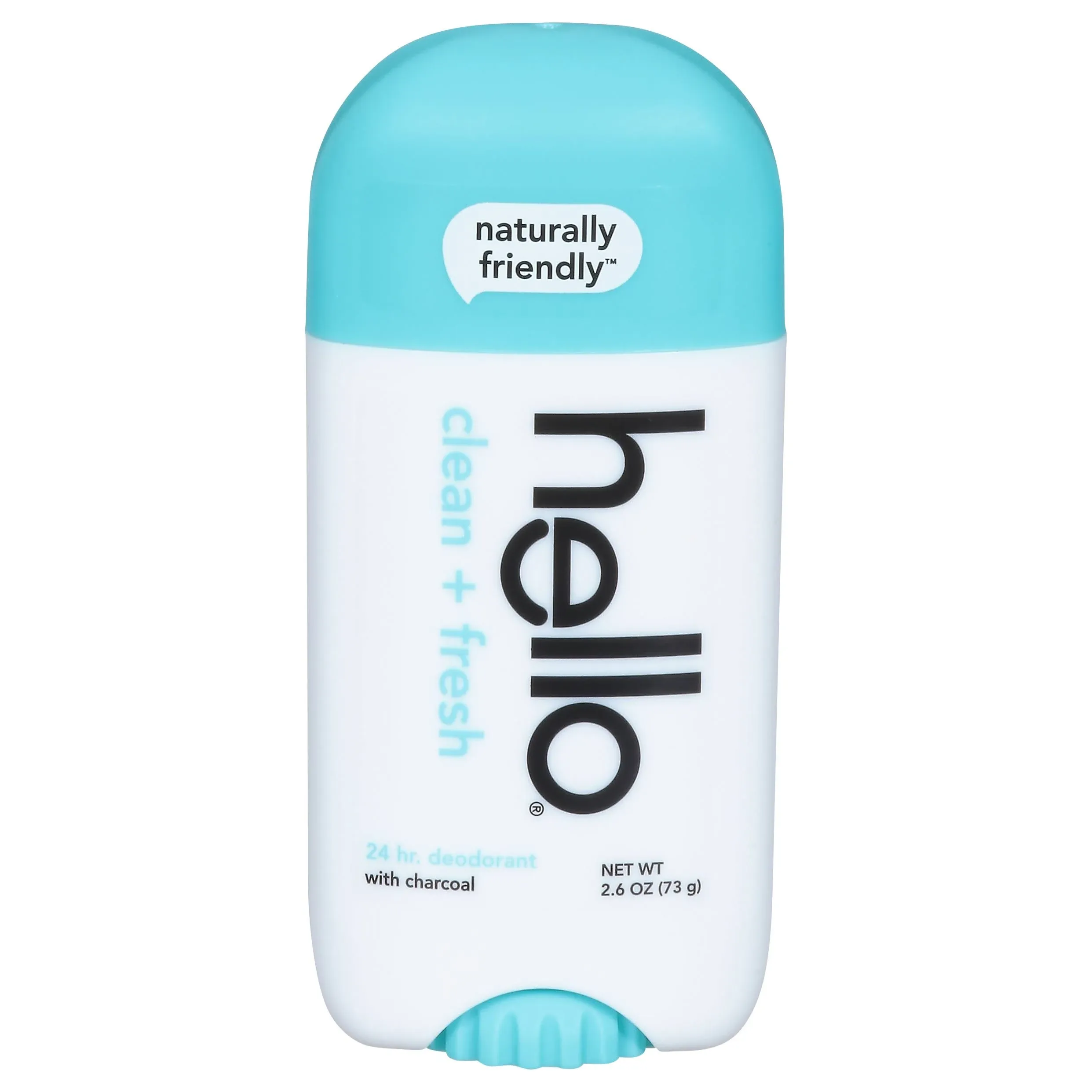 Hello Deodorant, with Activated Charcoal, Clean + Fresh - 2.6 oz