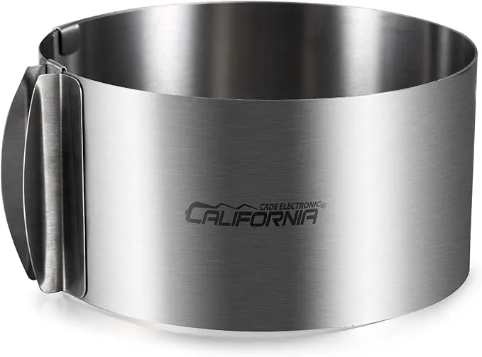 CALIFORNIA CADE ELECTRONIC Cake Mold-Cake Ring-Adjustable Round Stainless Steel 6 to 12 Inch Cake Mold - Cake Baking Supplies