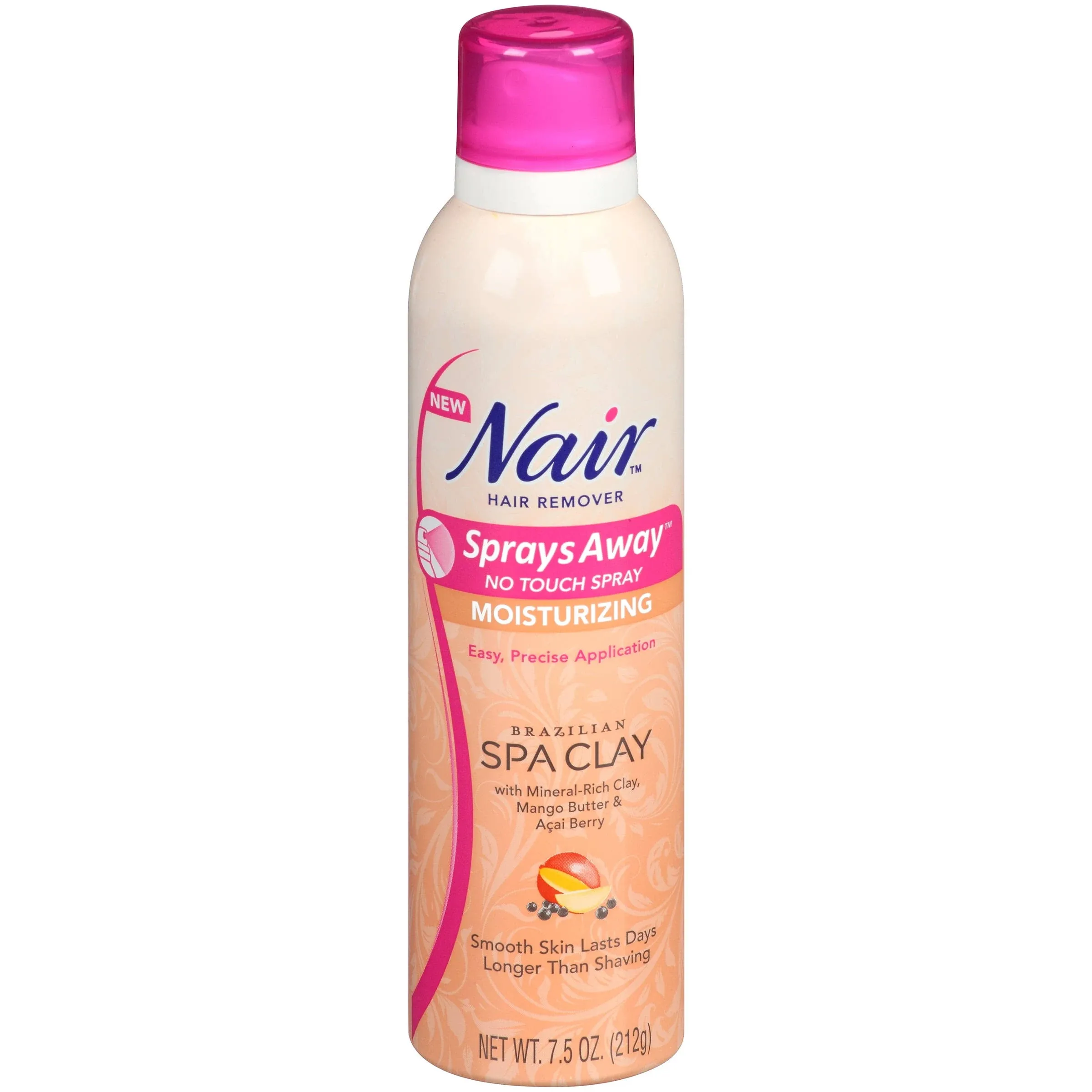 Nair Brazilian Spa Clay Hair Remover Moisturizing Sprays Away