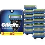 Gillette ProGlide Razor Refills for Men, 12 Razor Blade Refills