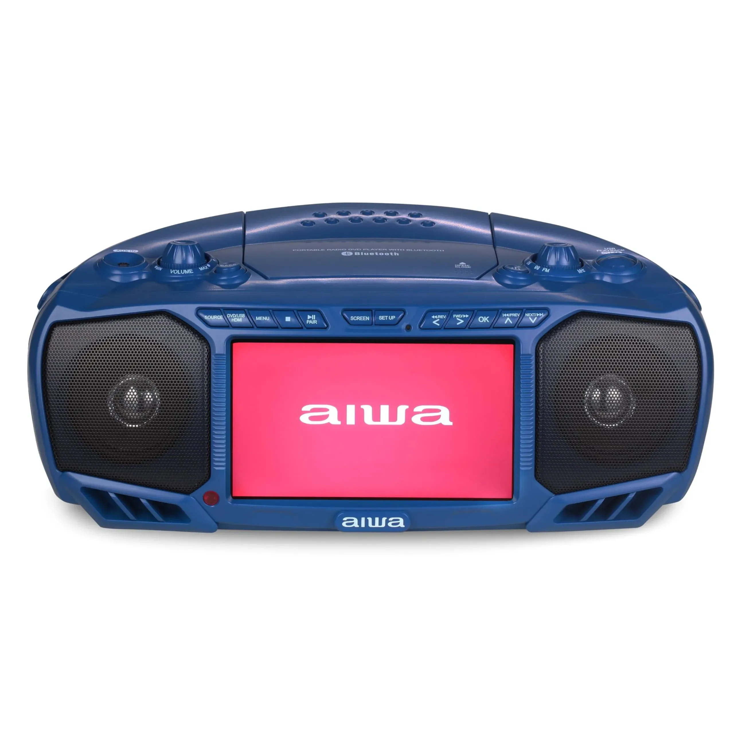 AIWA Portable Media Boombox Bluetooth Speaker, AI7001-TL, Teal