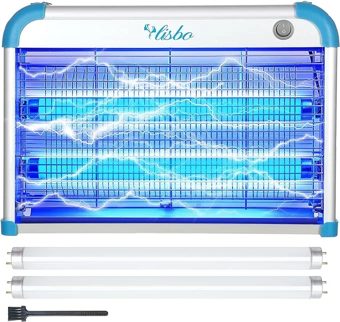 Electric Bug Zapper, 3000 Volt Powerful Flying Insect Mosquito Flies Killer 20W Blue UV Light Attract, Plug-in Pest Control Machine for Moth,Fruit Fly,Fungus Gnat,Garage Catcher/Eliminator/Shocker