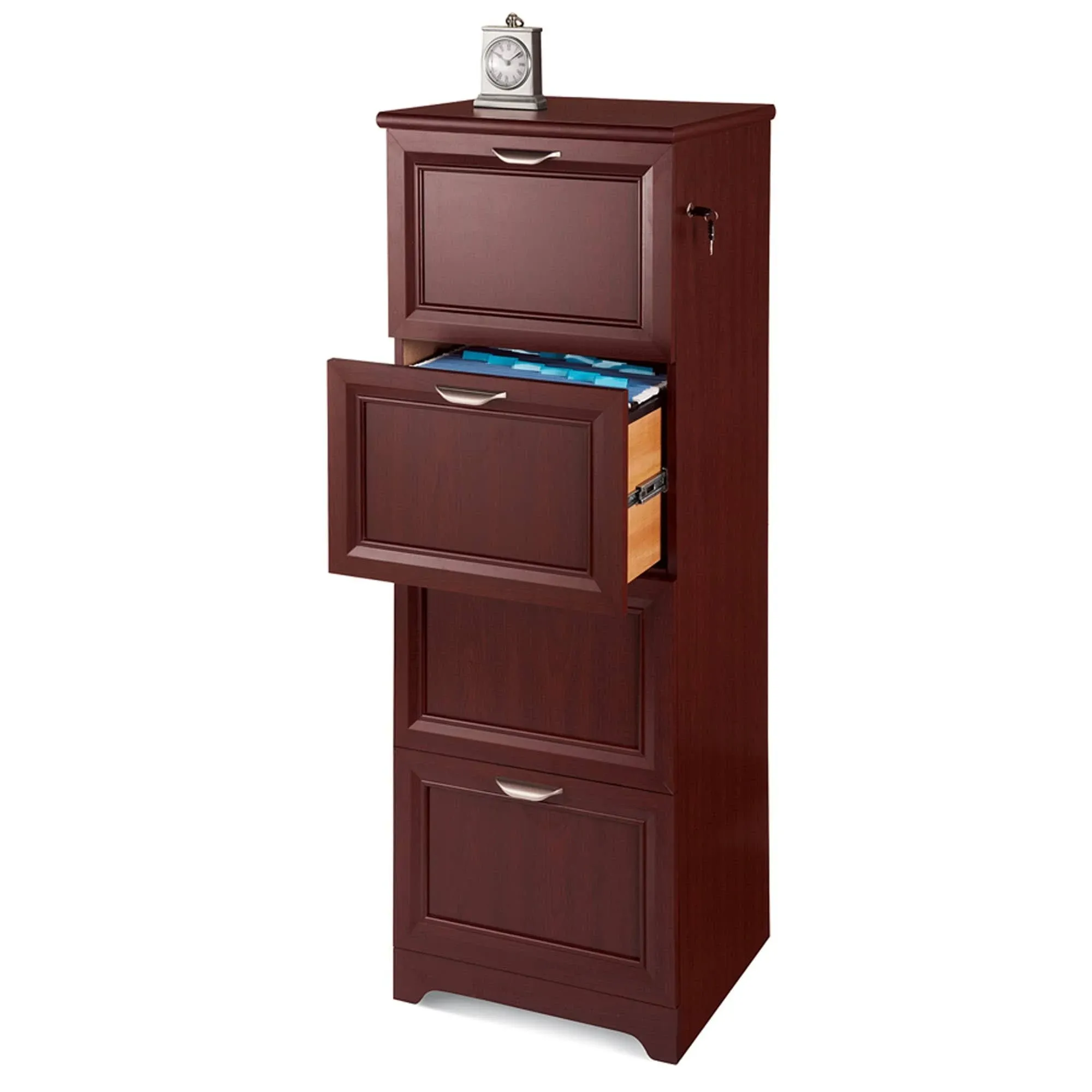 Realspace Magellan 19"D Vertical 4-Drawer File Cabinet Classic Cherry