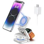 KUXIU X55 3-In-1 Foldable Magnetic Wireless iPhone iWatch airpods Charger &amp;Stand