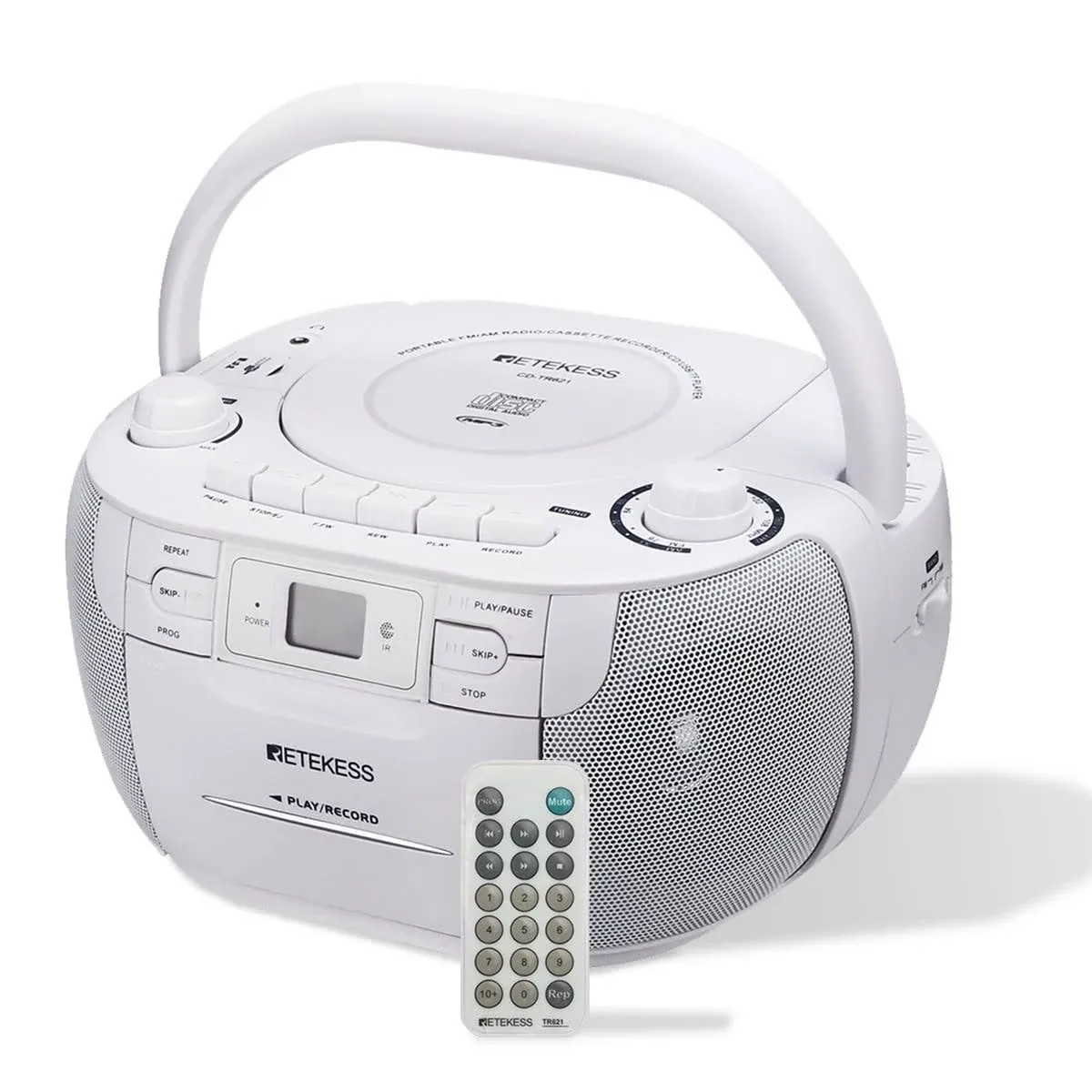 TR621 CD and Cassette Player Combo, Portable Boombox AM FM Radio, MP3 Player ...