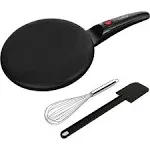 Electric Griddle Crepe Maker, A Pan Style Design Complete with A Long Handle for