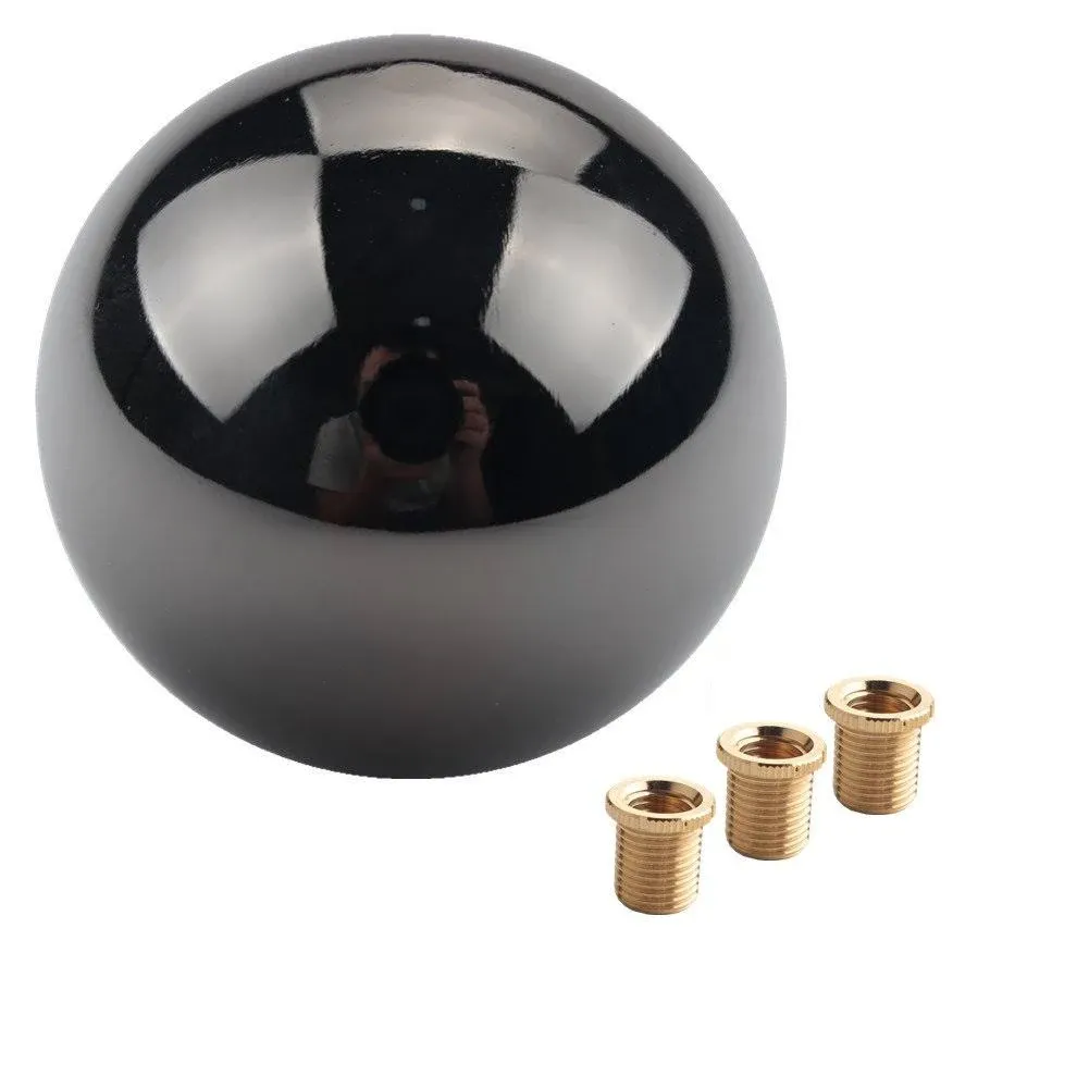 Dewhel JDM Gun-Black Nickel Round Shift Knob for Both Manual or Automatic Fit ...