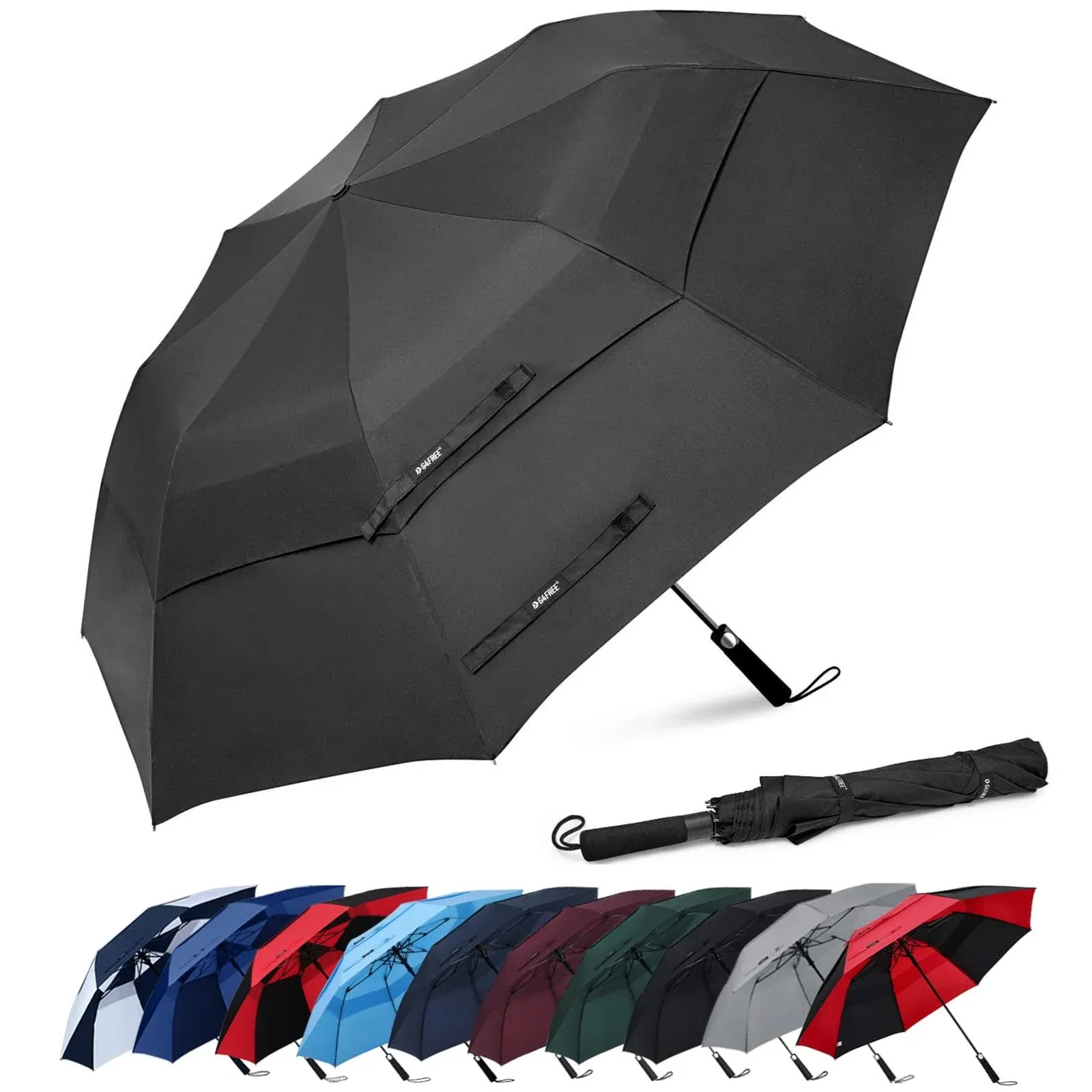 G4Free 62 inch Windproof Golf Umbrella Large Folding Umbrella Automatic Open