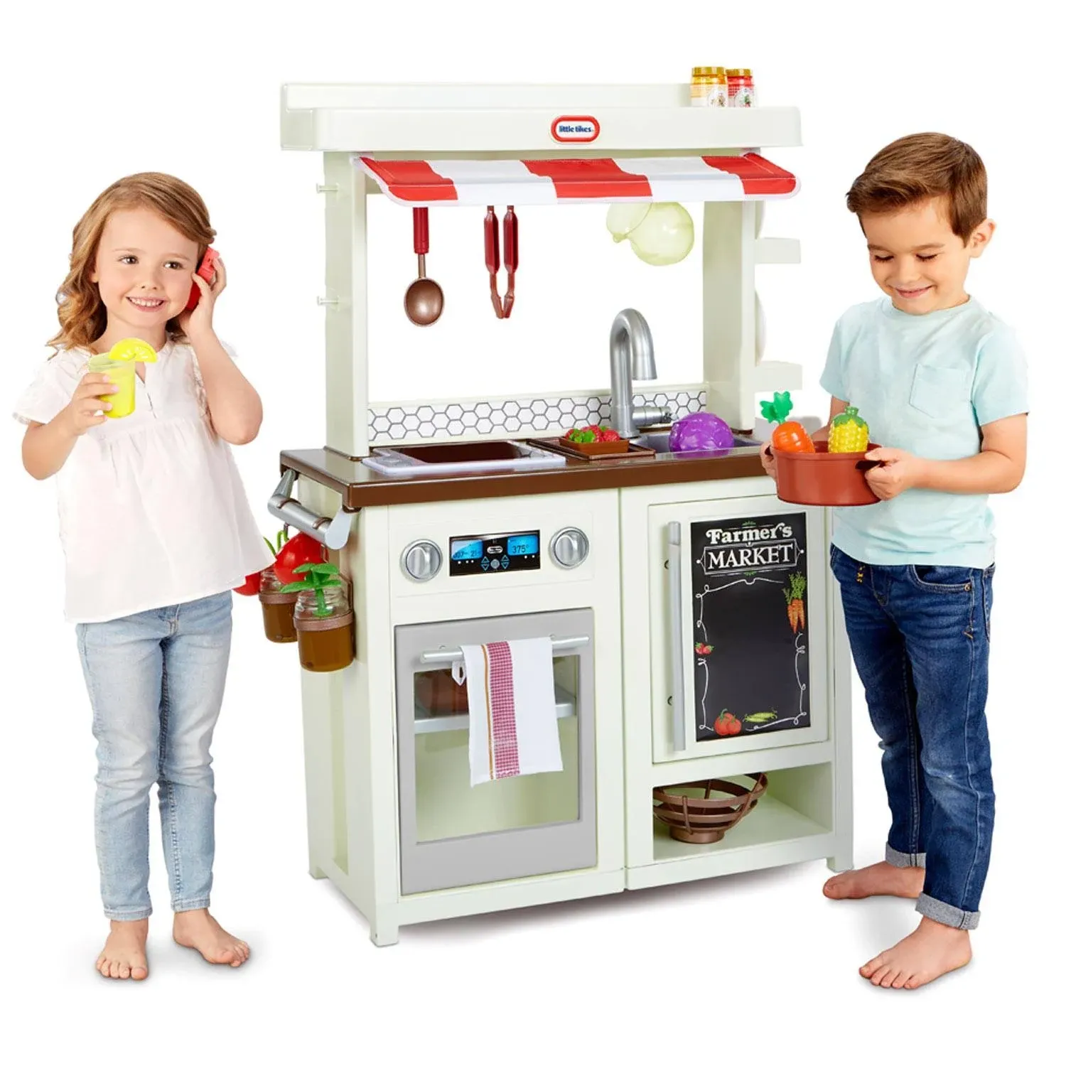 Little Tikes First Market Kitchen Pretend Play Kitchen w/ Over 20 Accessories