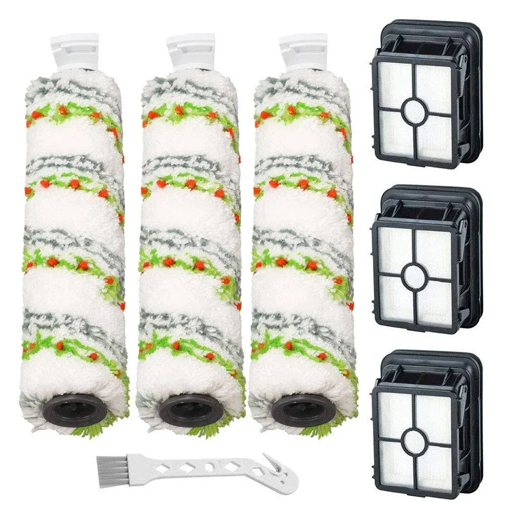 3 Pack Multi Surface Pet Brush Rolls 2788 and 3 Pack Vacuum Filters 1866 for