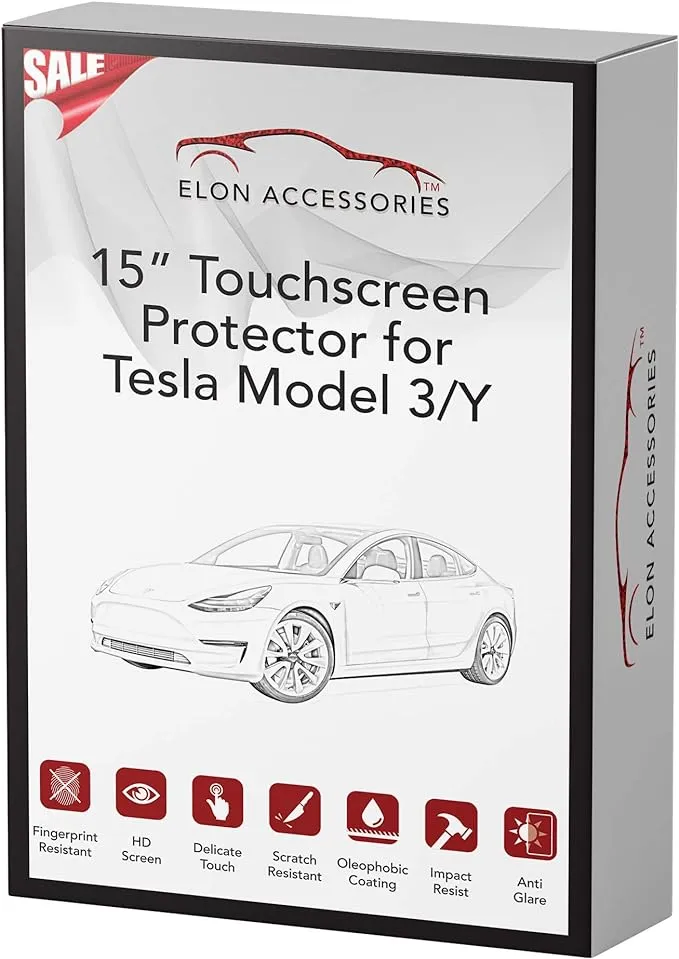 2024 & 2023 Tesla Model Y Screen Protector and Tesla Model 3 Screen Protector: Matte Tempered Glass, Perfect Fit, Easy & Bubble-Free Installation, Scratch & Fingerprint Resistant and No Glare