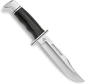 Buck Knives 119 Special Fixed Blade Hunting Knife, 6" 420HC Blade, Black Phenolic Handle with Leather Sheath