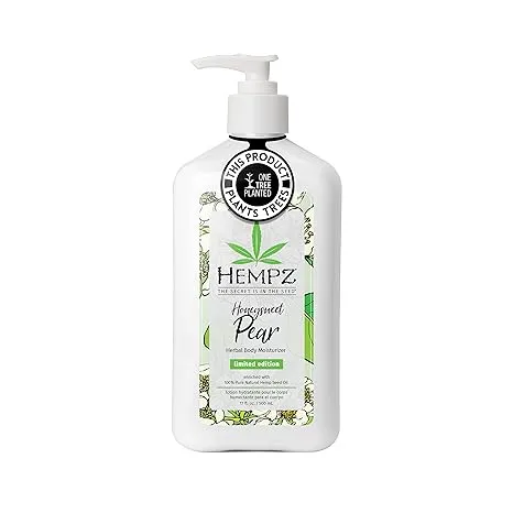 Hempz Body Lotion - Honeysweet Pear Limited Edition Daily Moisturizing Cream, Shea Butter, Agave, Pear Fruit Hand and Body Moisturizer - Skin Care Products, Hemp Seed Oil - 17 Fl Oz