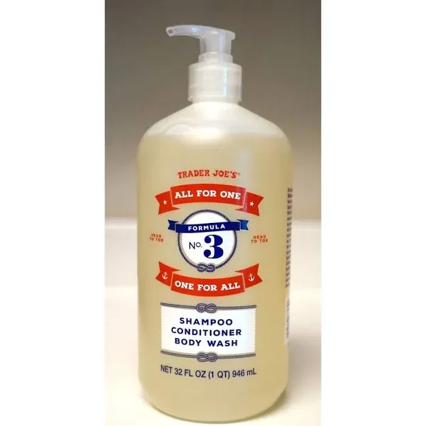 Trader Joe&#039;s Formula No.3 &#034;All for One, One for All&#034; Shampoo Conditioner &amp; Body