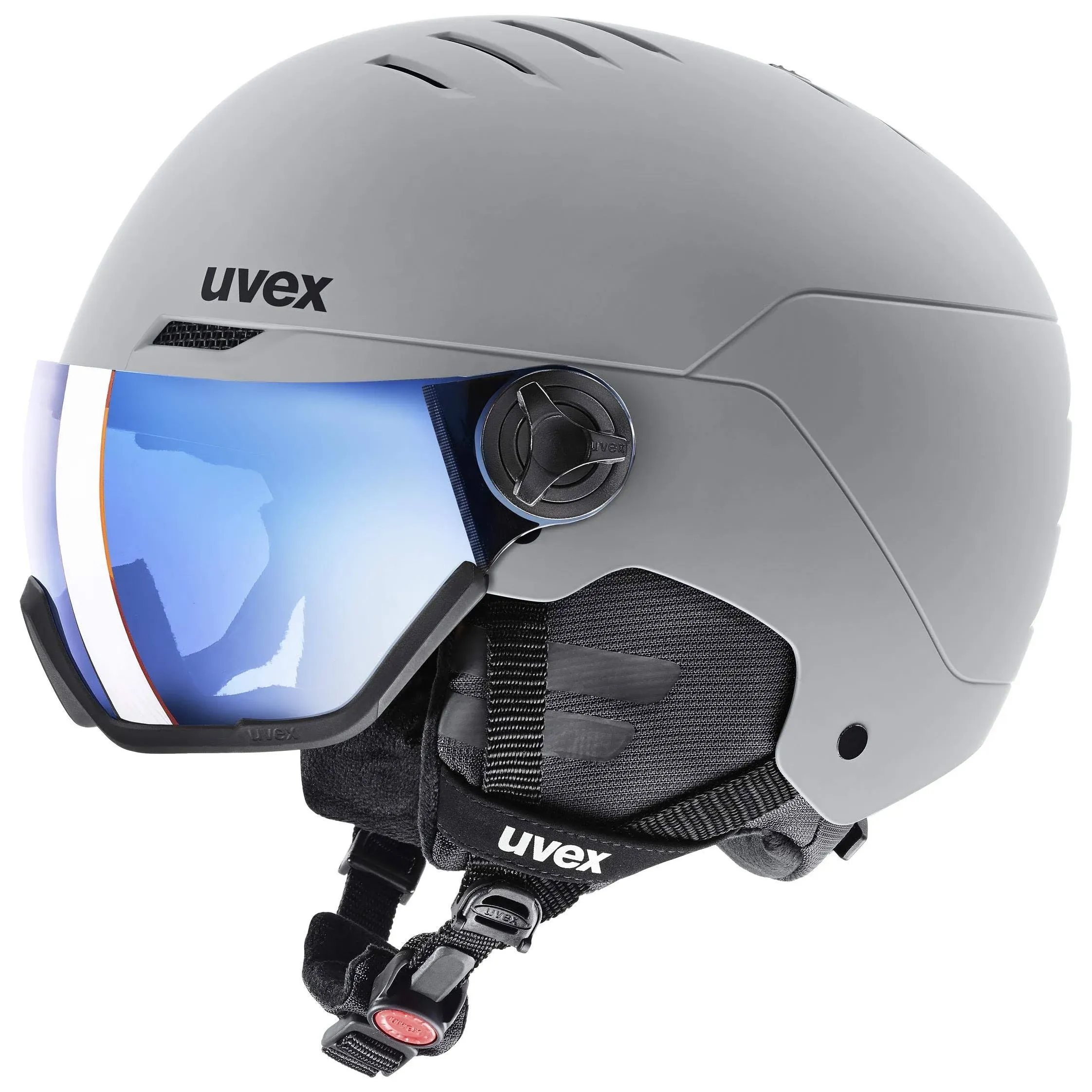 uvex Wanted Visor ski Helmet for Women & Men - Adjustable Helmet with Integrated Visor