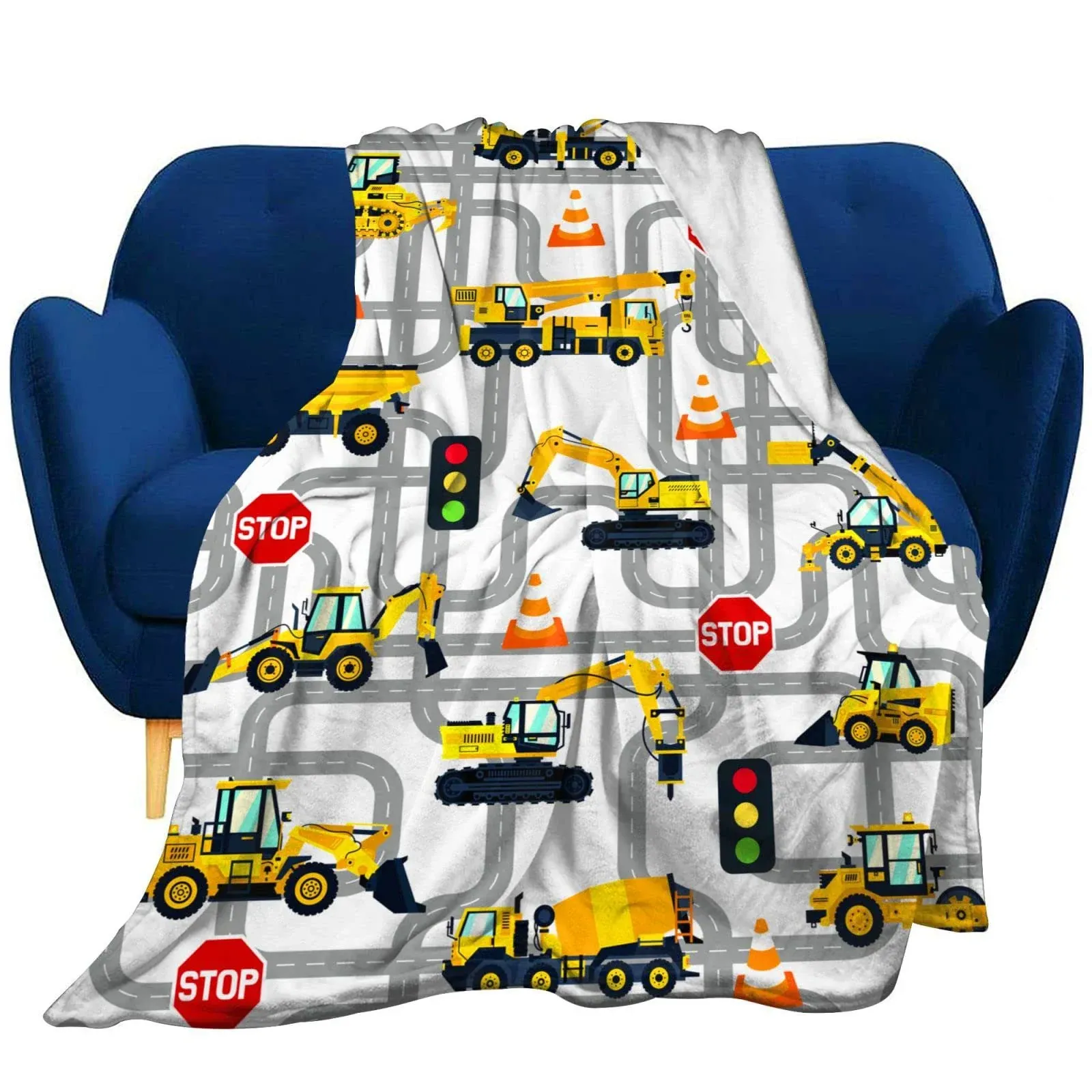 Truck Blanket Car Soft Comfy Throw Blanket Flannel Fleece Blankets for Bedding