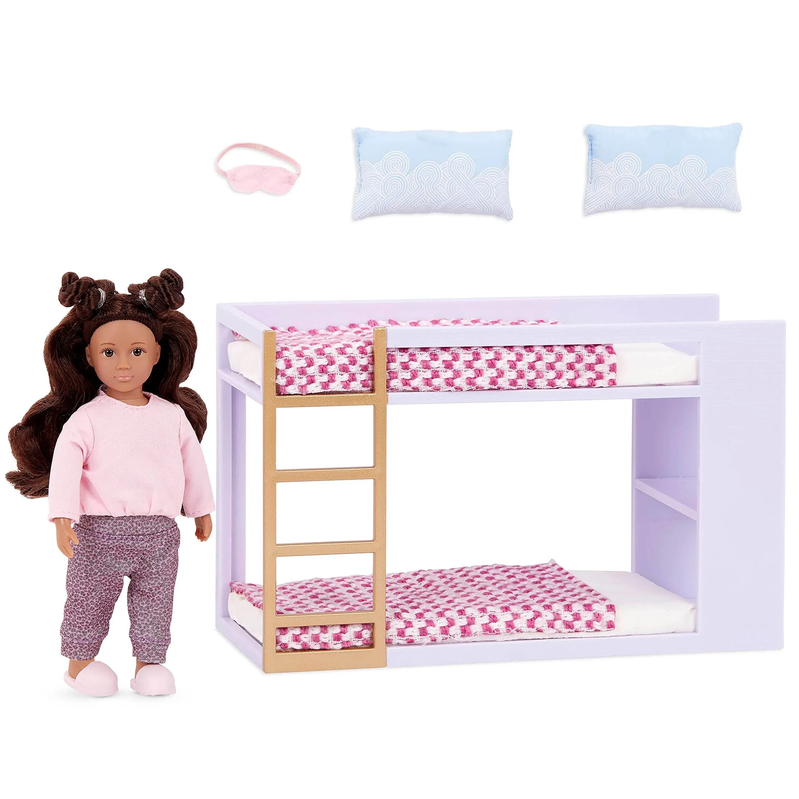 Lori Dolls - Tanias Bunk Bed Set - Mini Doll & Toy Bunk Bed - 6-Inch Doll ...