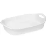 Corningware French White III 3-Quart Ceramic Oblong Casserole Dish with Sleeve