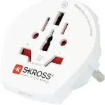 World to Europe Country Travel Adaptor, White