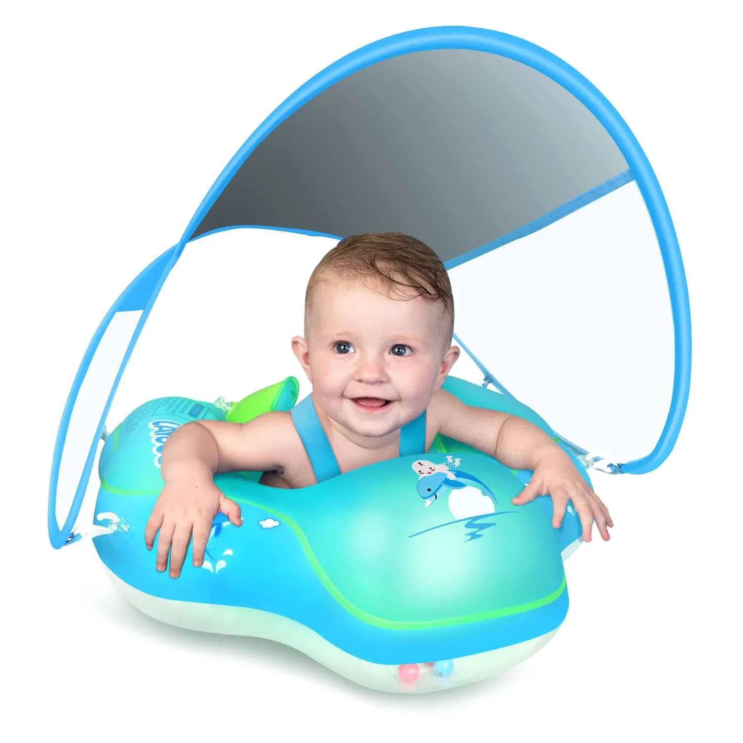 Laycol Baby Swimming Float Inflatable Baby Pool Float Ring Newest with Sun ...