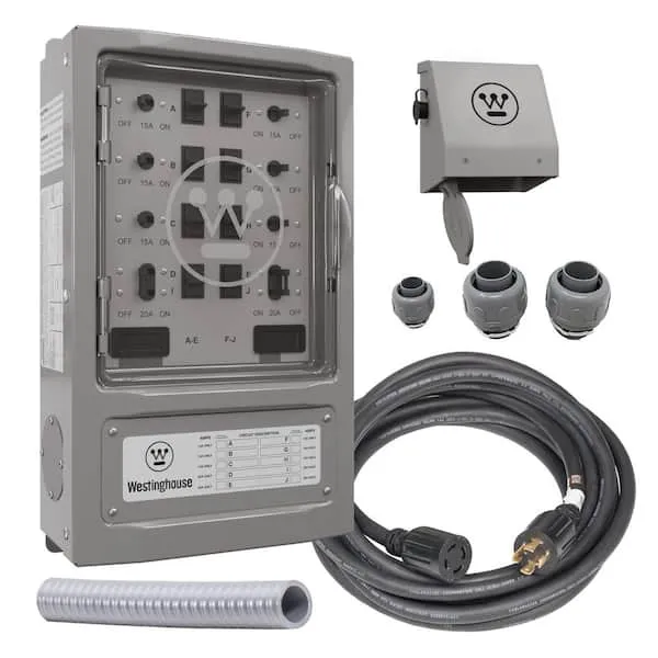 Westinghouse 30-Amp 7500 Rated Watt Transfer Switch Kit Manual Transfer Switch