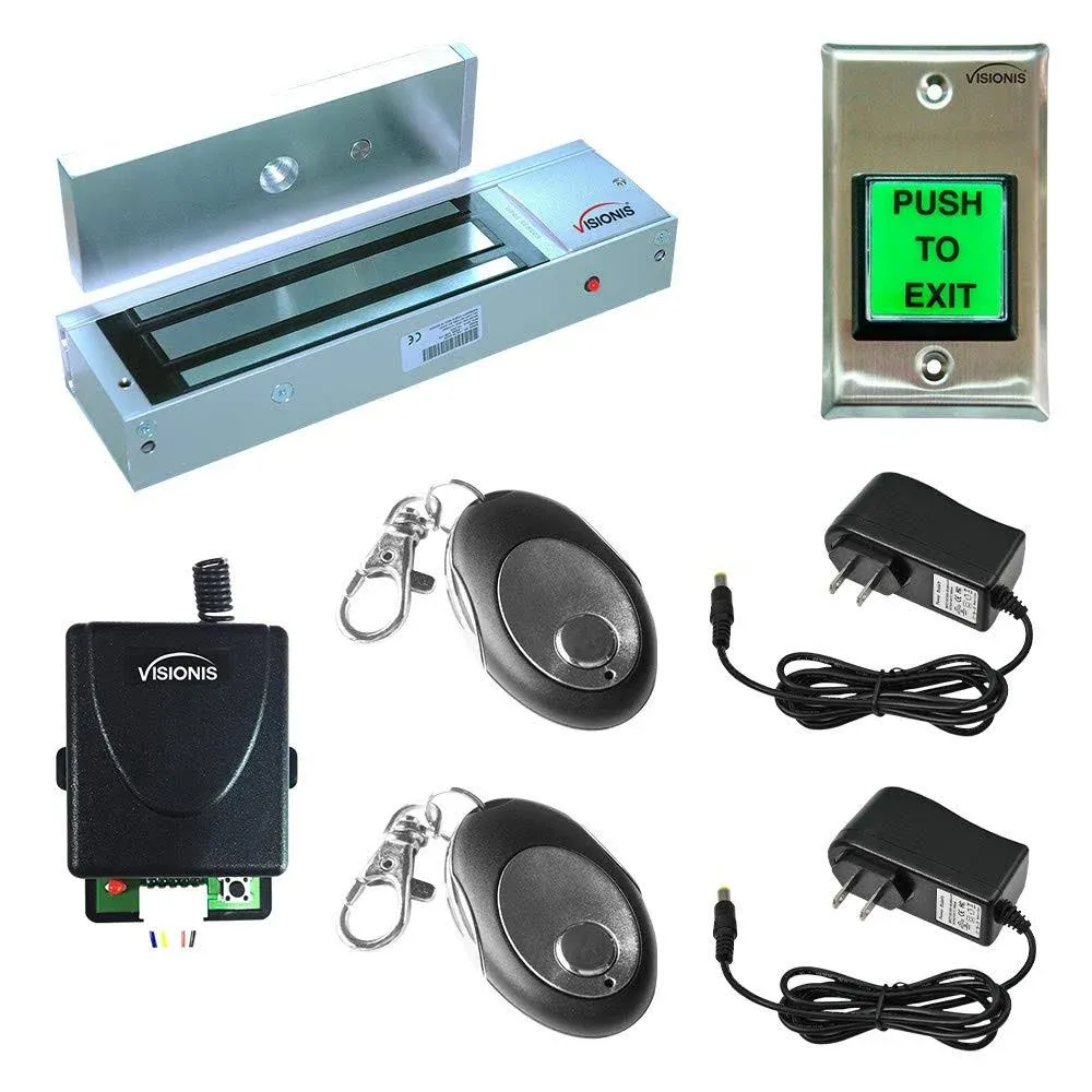 Door Buzzing System 1200lbs Magnetic Lock Wireless Kit with Multi-Entry