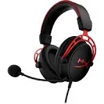 HyperX Cloud Alpha - Gaming Headset, Dual Chamber Drivers, Legendary Comfort, Aluminum Frame, Detachable Microphone, Works on PC, PS4, PS5, Xbox One, Xbox Series X|S, Nintendo Switch and Mobile – Red