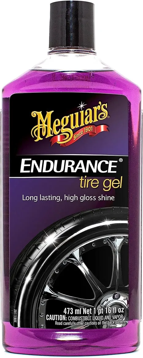 Meguiar's Endurance Tire Gel, Rich Purple Liquid, Glossy Shine - Tire Care, 16 Oz