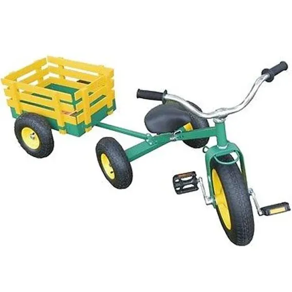 Valley Classic Tricycle with Wagon Set Pull Along Trike Toy Outdoors Kids ...