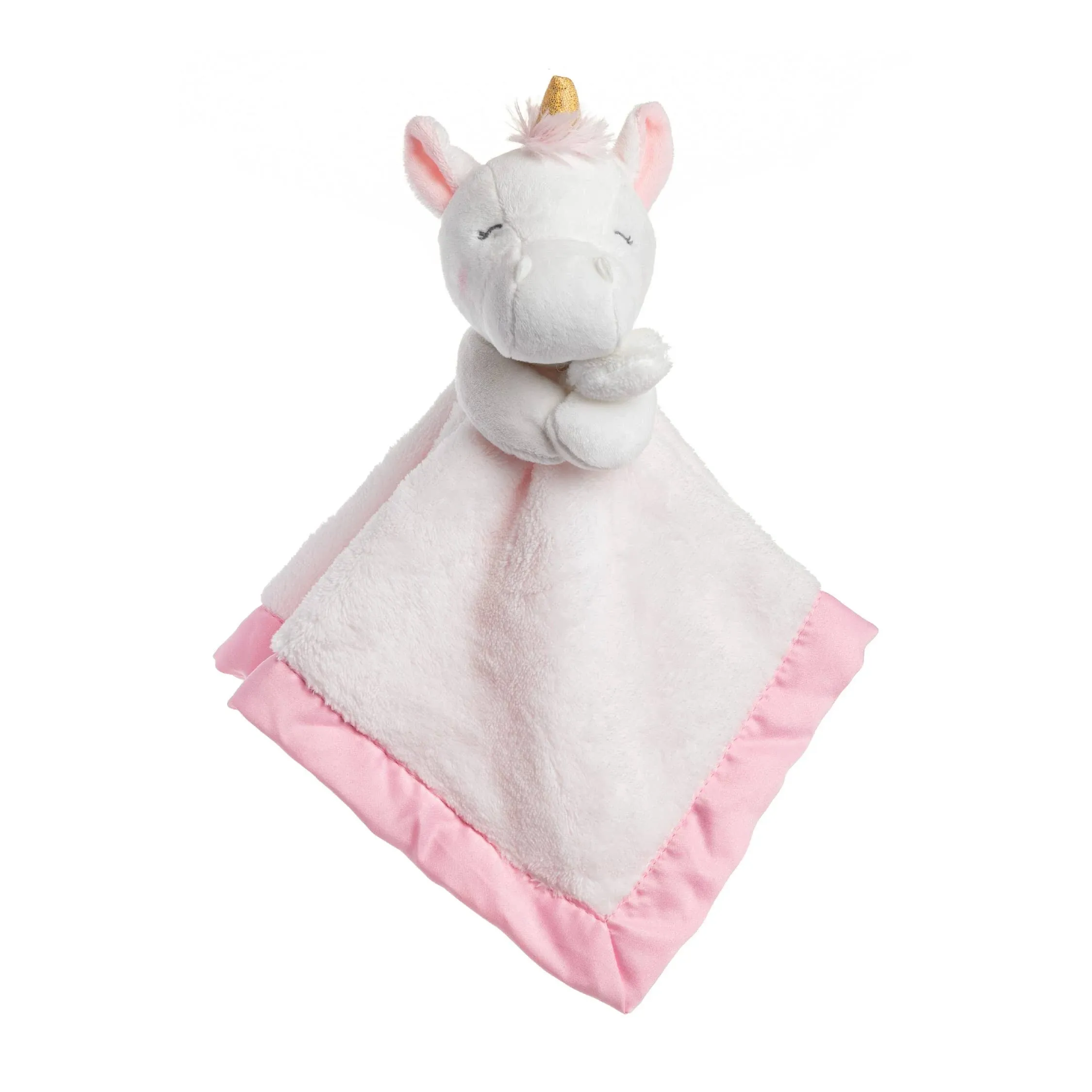 New Carter&#039;s Snuggle Buddy Security Blanket Girls Soft White Pink Unicorn w Horn