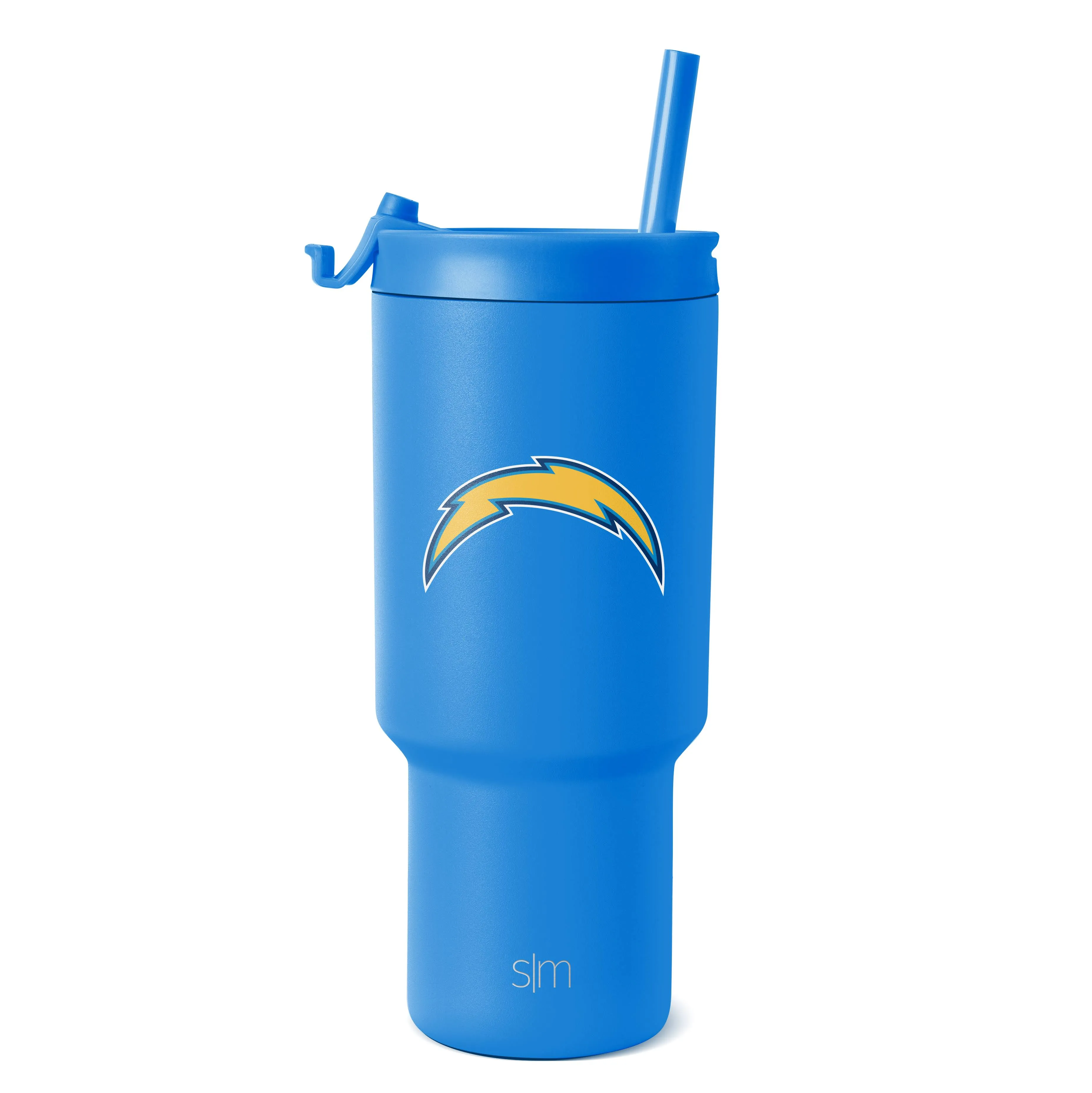 Simple Modern Officially Licensed NFL Los Angeles Chargers 30 oz Tumbler with Flip Lid and Straws | Insulated Cup Stainless Steel | Gifts for Men Women | Trek Collection | Los Angeles Chargers