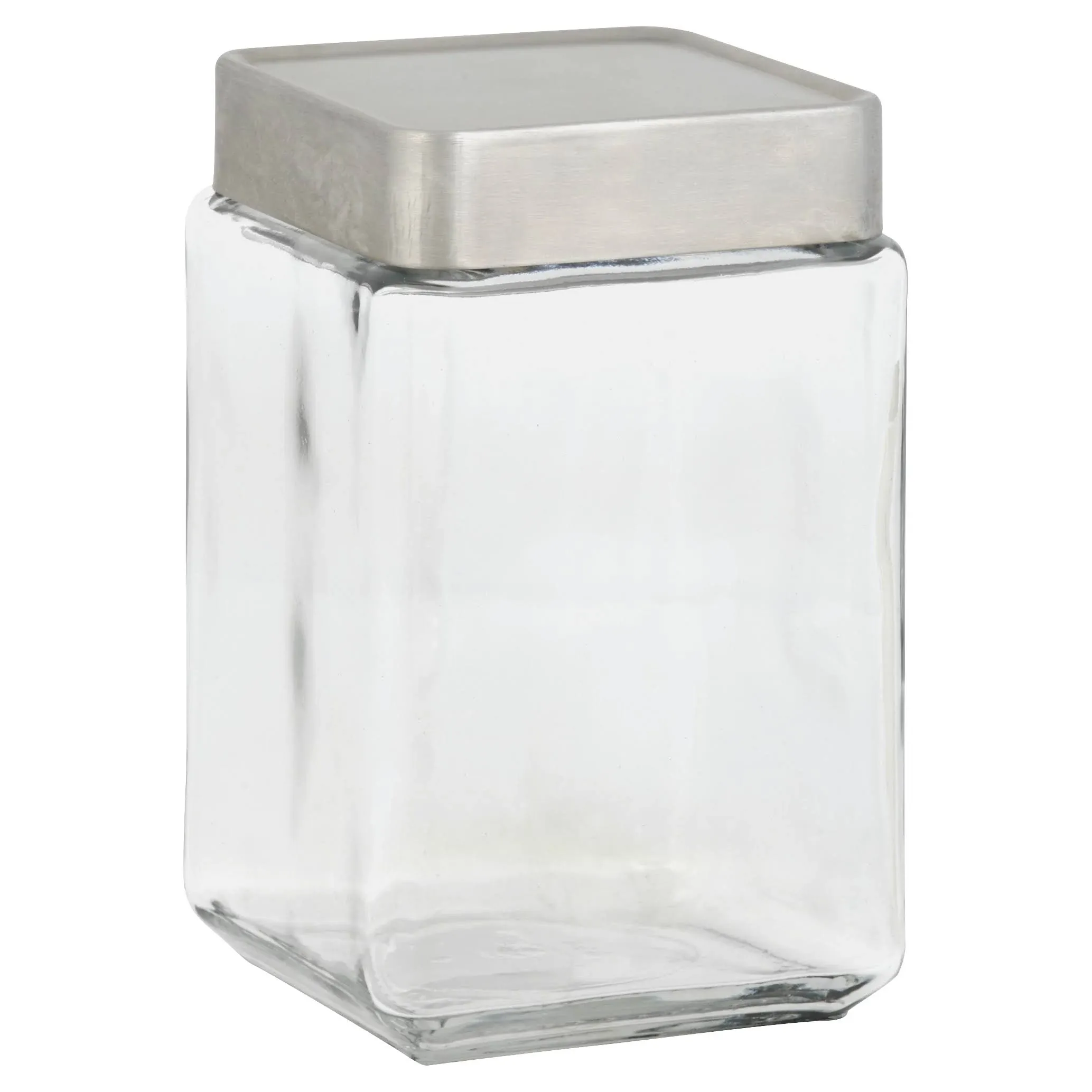 Anchor Hocking Glass & Brushed Aluminum Canisters