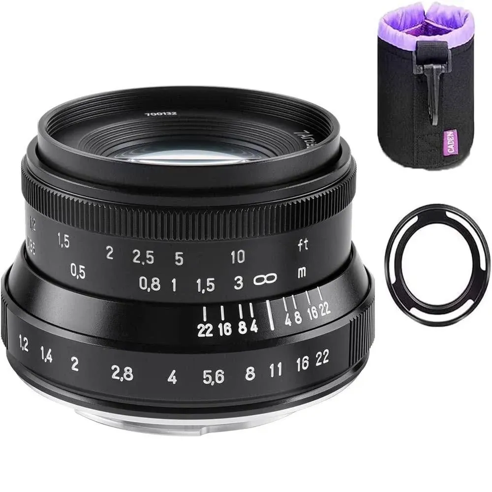 7artisans 35mm F1.2 Mark II Manual Focus Fixed Lens for Fuji X-Mount X-A1 X-A10 X-A2 X-A3 X-A5 X-A7 X-T1 X-T10 X-T2 X-T20 X-T3 X-T30 X-PR01 X-PR02 X-E1 X-E2 X-E2S X-E3