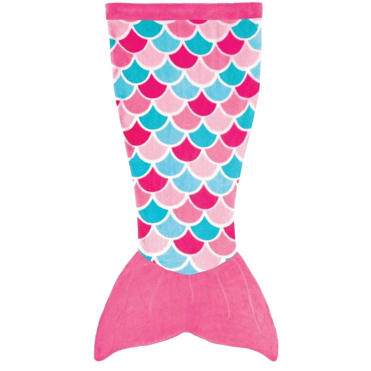 Fin Fun Mermaid Tail Blanket Kids, Girls and Boys - Cuddle Tails (Kids, Pink Dream)