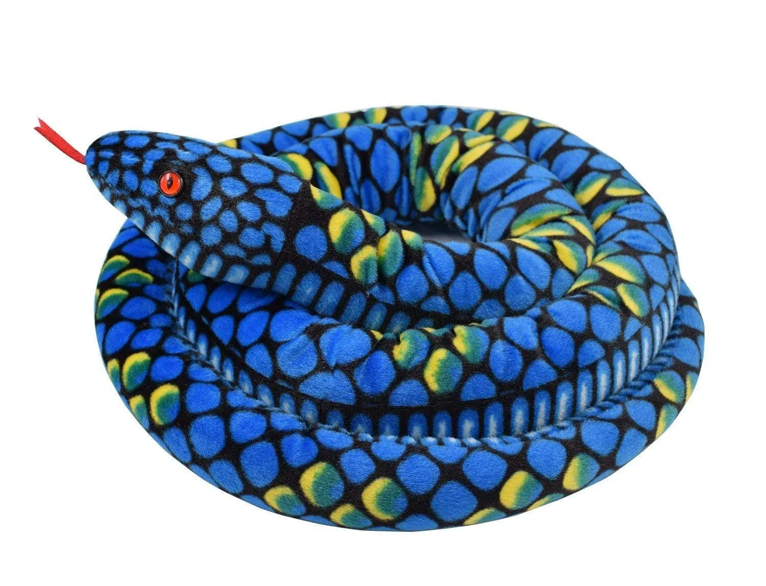 LERORO 65" Giant Boa Constrictor Stuffed Animal Soft Snake Plush Toy (Blue)