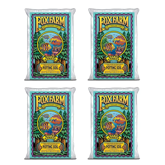 FoxFarm Ocean Forest Garden Potting Soil Bags 6.3-6.8 PH, 1.5 Cu ft (4 Pack)