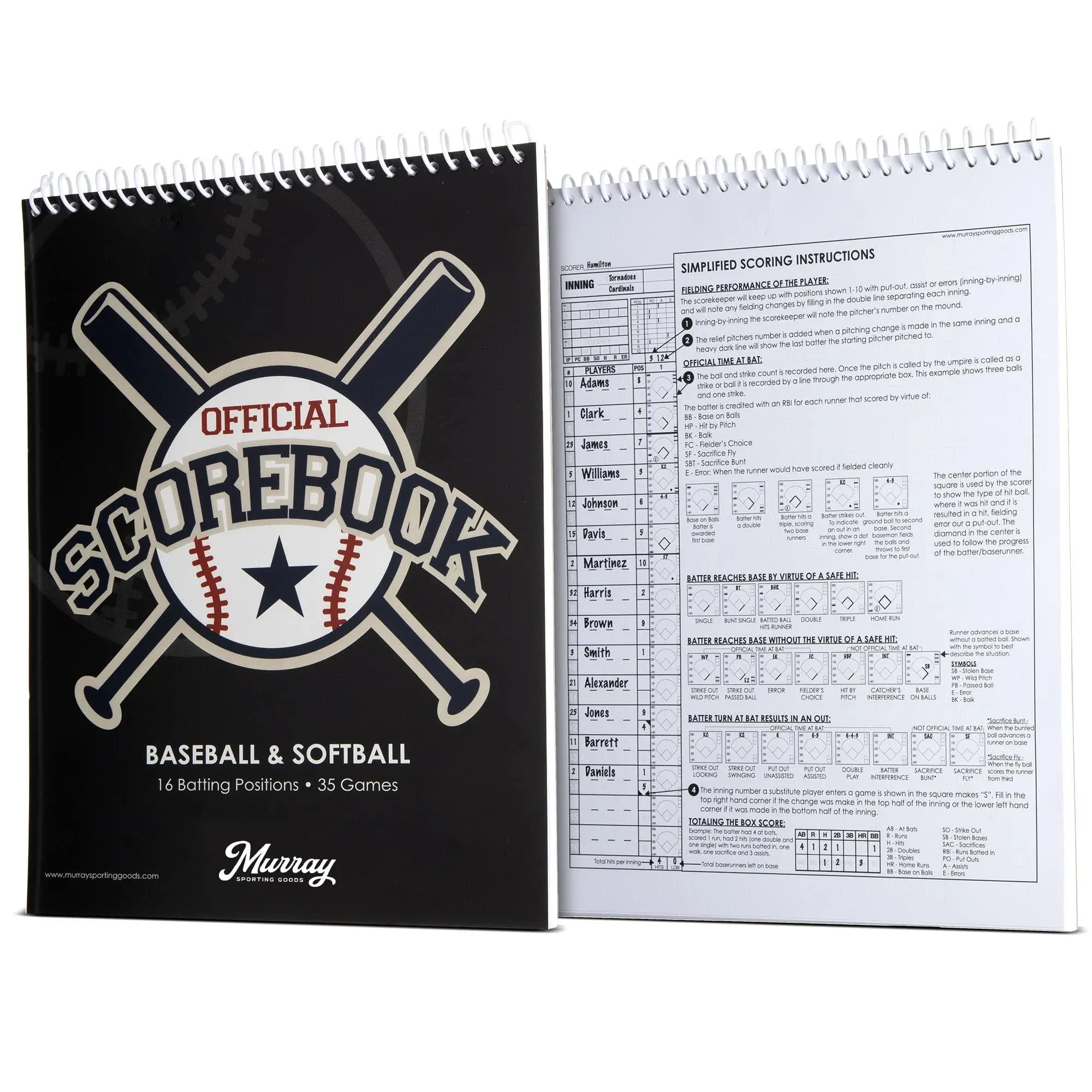 Murray Sporting Goods Baseball/Softball Scorebook