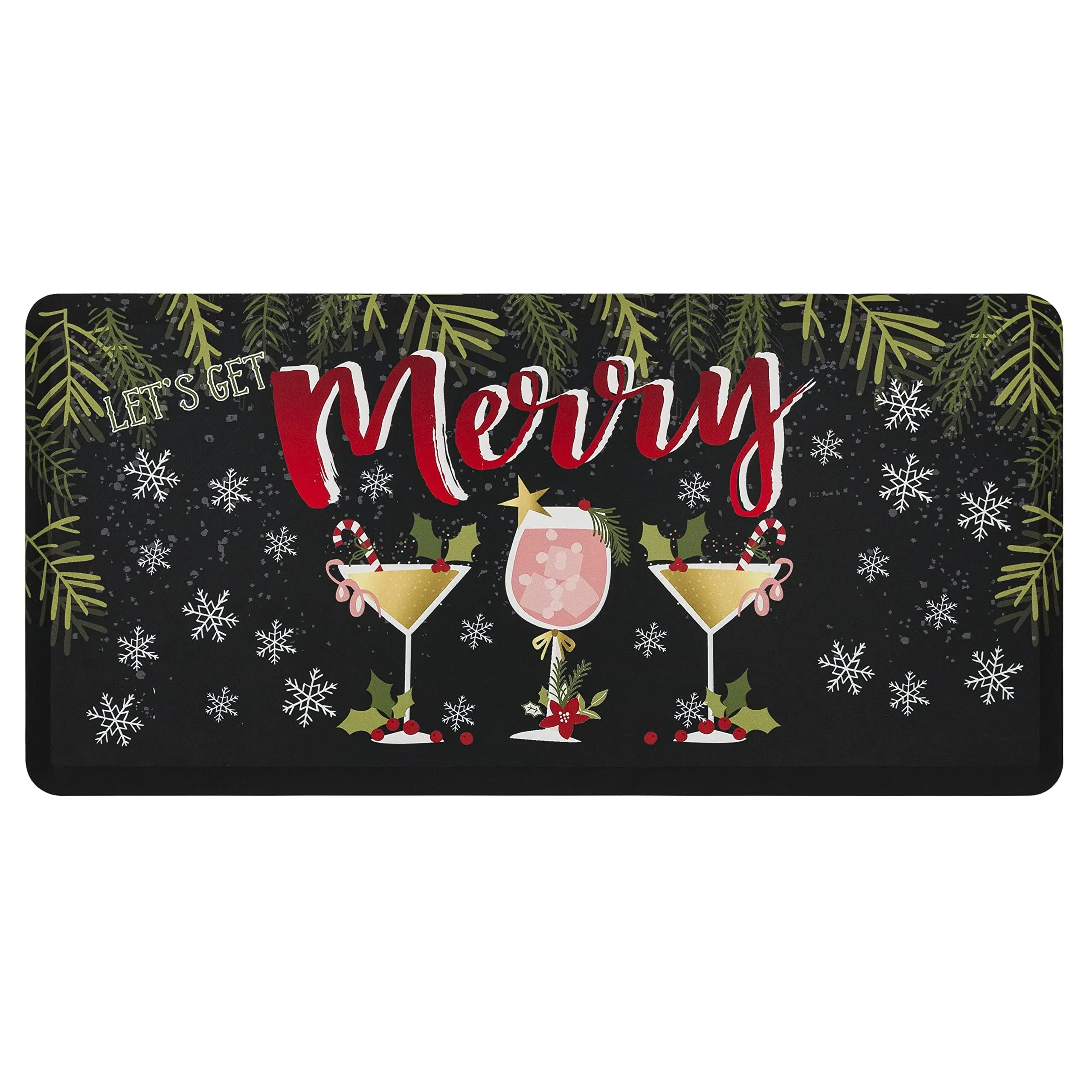 Mohawk Home Merry Martinis Multi 1 ft. 8 in. x 3 ft. 6 in. Kitchen Mat