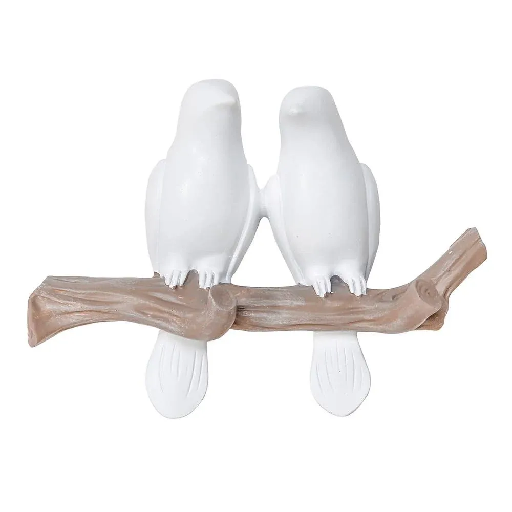 Sweet FanMuLin Birds On Tree Branch Decor Wall Mounted Coat Rack with Hooks f...