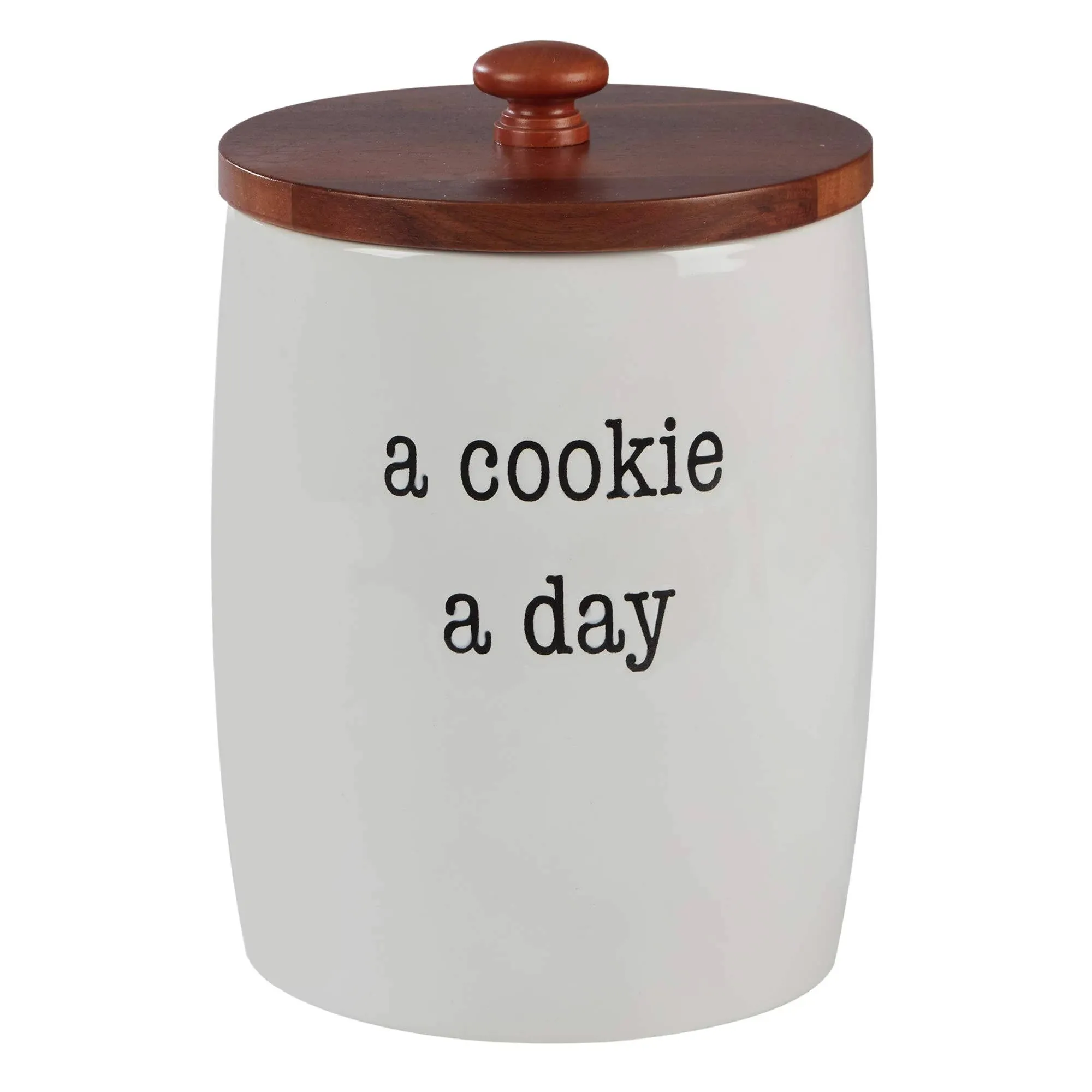 Certified International Just Words 160 oz. Cookie Jar with Bamboo Lid, Multicolor