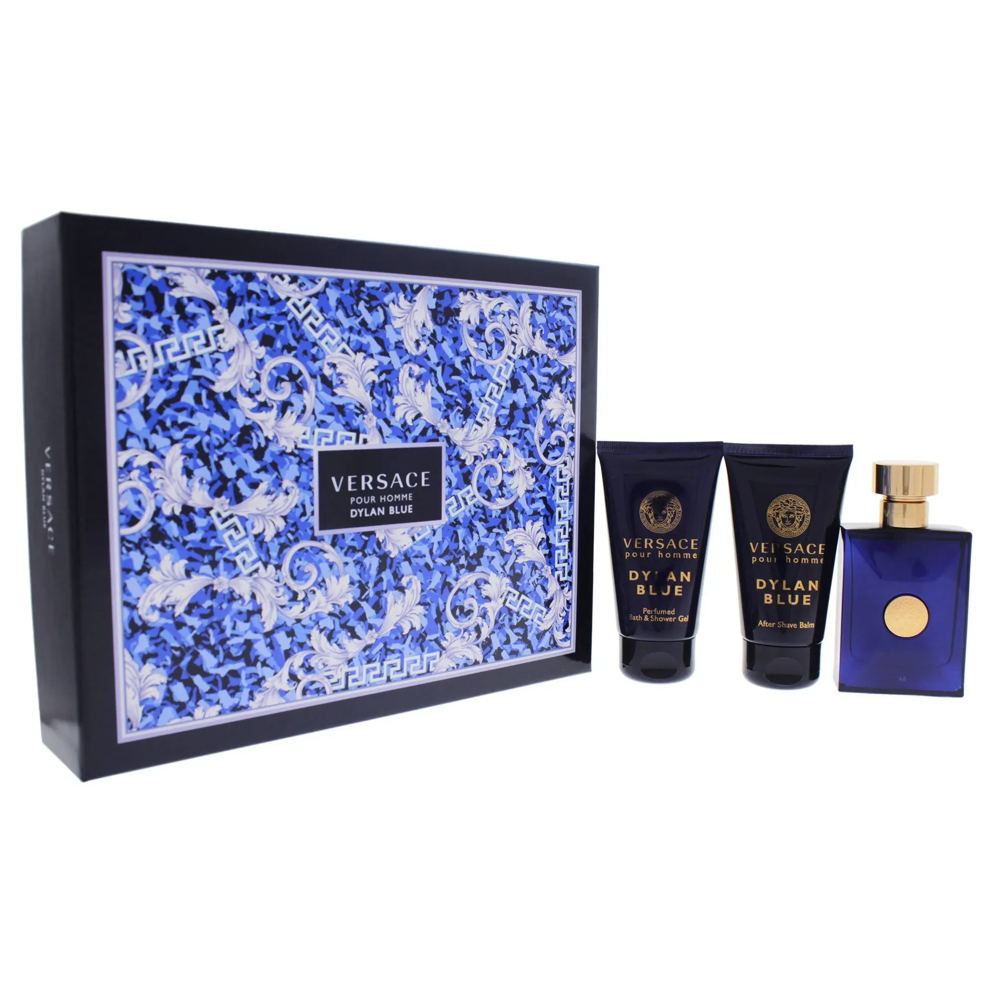 Versace Dylan Blue Men 3pc Set Men Cologne Spray 1.7 oz Shower Gel After Shave