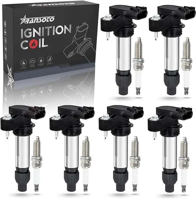 RANSOTO Set of 6 Ignition Coil Pack 12622561 Spark Plug Compatible with Chevy ...