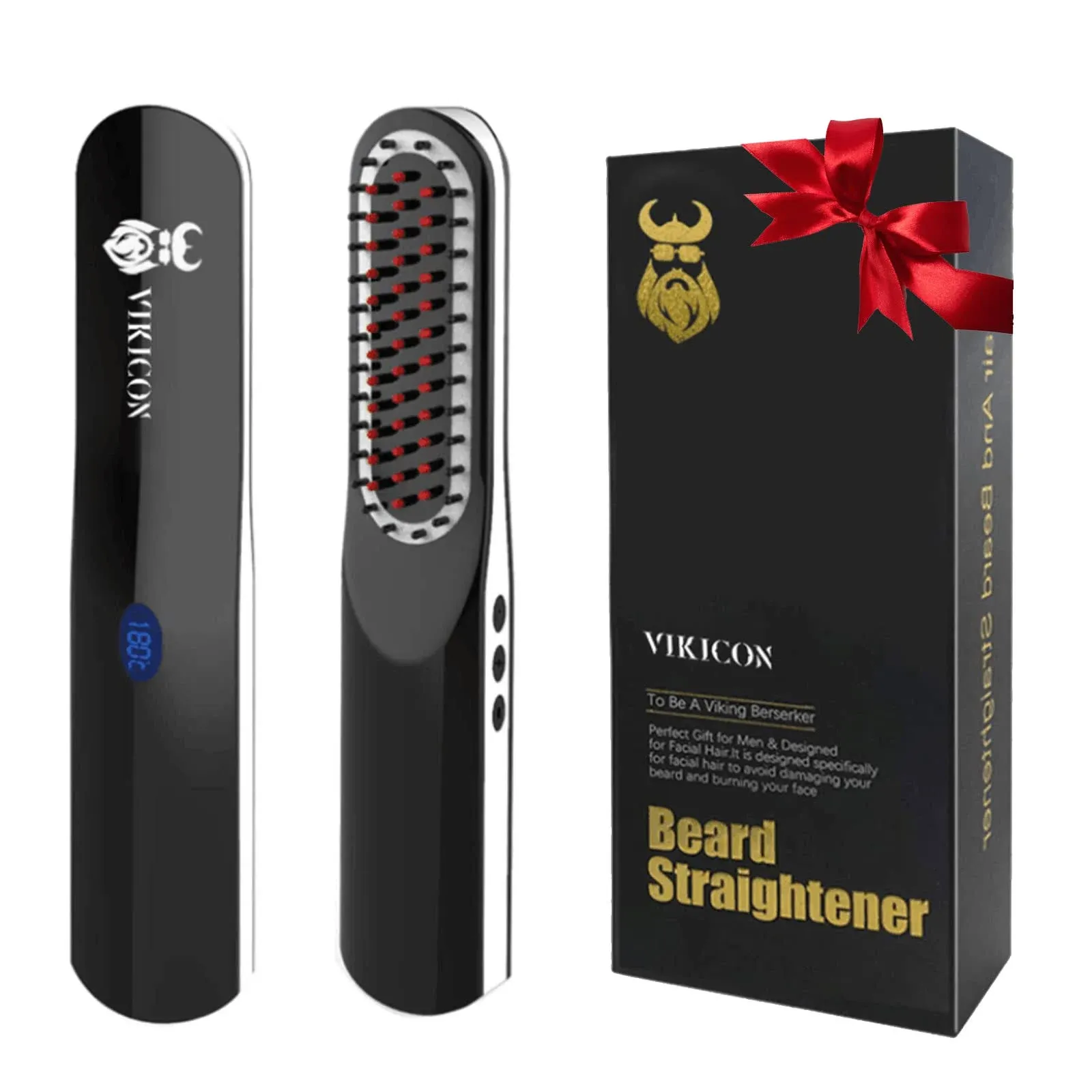 Beard Straightener, Beard Straightening Comb with Cordless/Mini Sized/Auto Shut