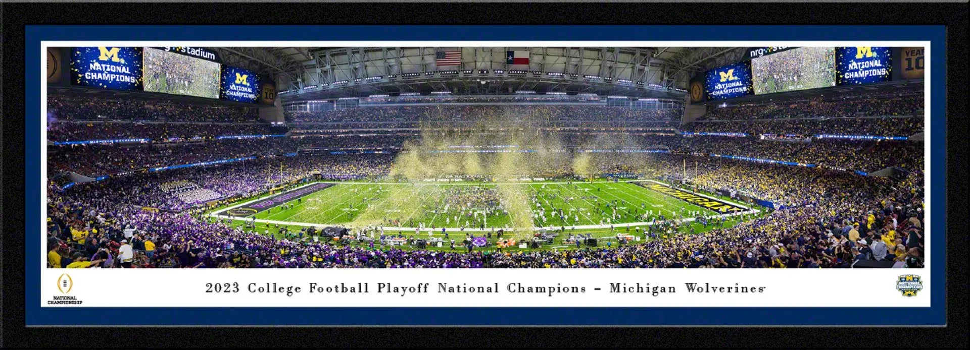 Michigan Wolverines 2023 College Football Champions Panoramic Art Print