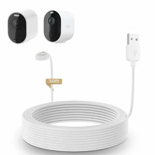 Weatherproof Outdoor Power Cable for Arlo Pro and Arlo Pro 2 with Quick Charge 3.0 Power Adapter Compatible with Arlo Pro