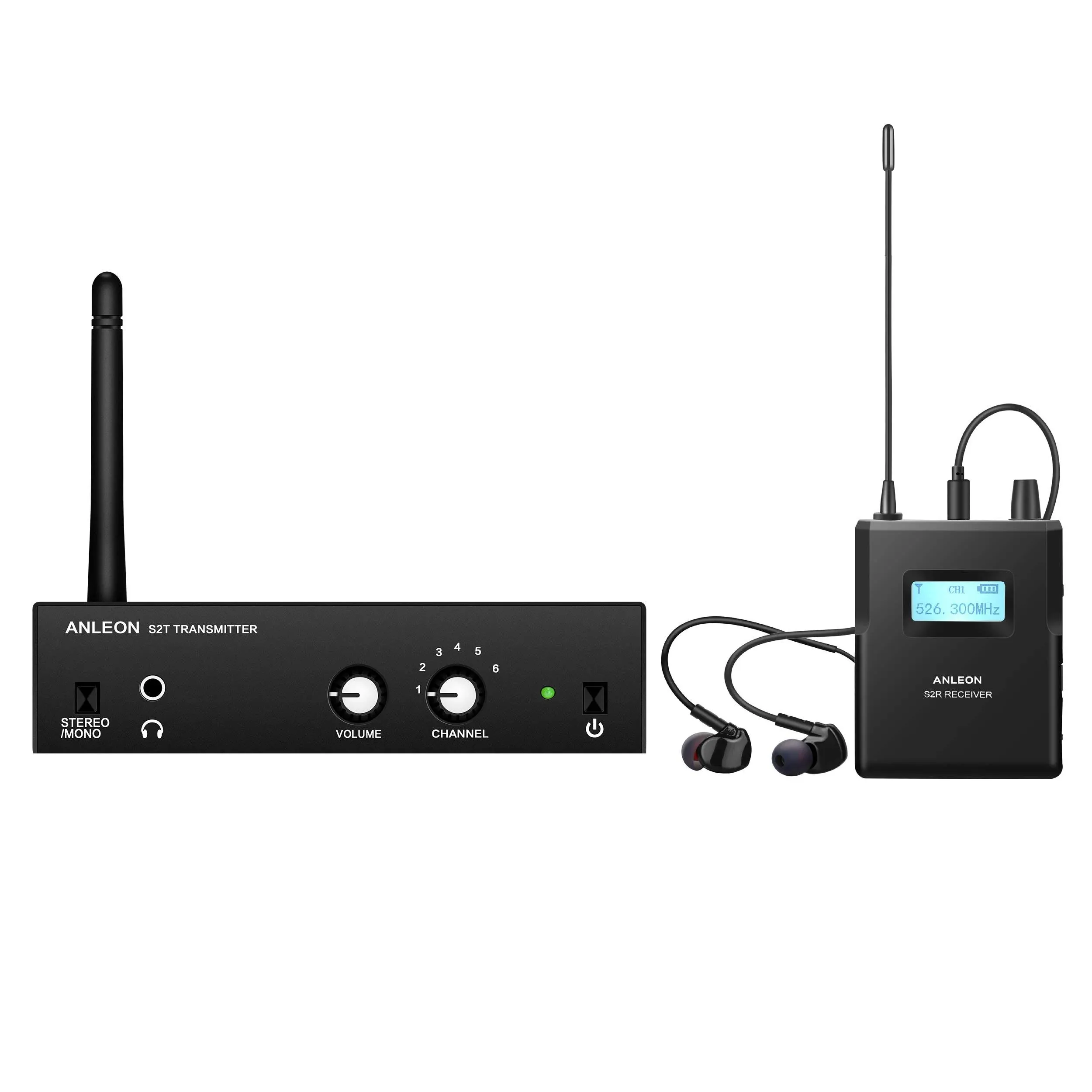 ANLEON S2 UHF Stereo Wireless Monitor System in-Ear System IEM (526-535Mhz)