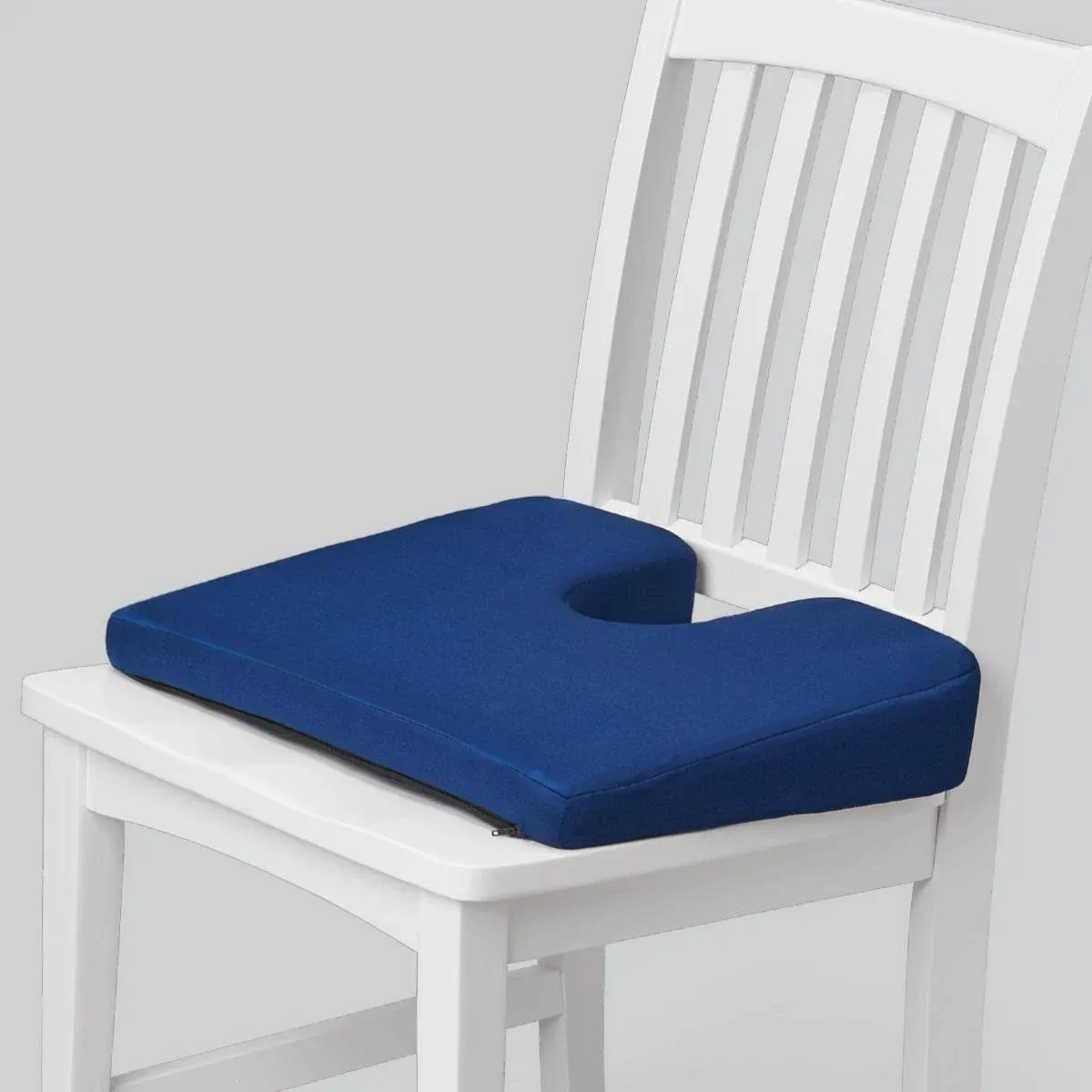 Medline Seat Cushion to Relieve Pressure and Lower Back Pain, Tailbone and Sciatica Issues, Coccyx Cushion is Tilted to Restore Natural Curve of Spine, Office Chair Cushion with Open Tailbone Area